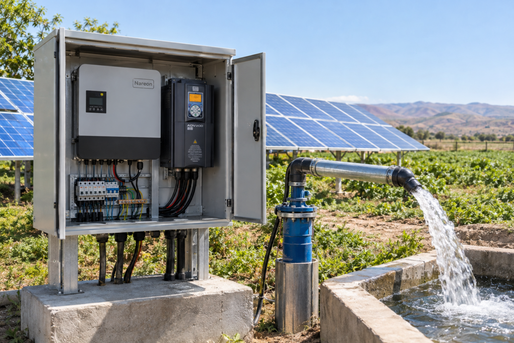 solar powered irrigation installation