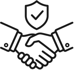 pngtree secure handshake shield trust partnership line icon design png image 19165632